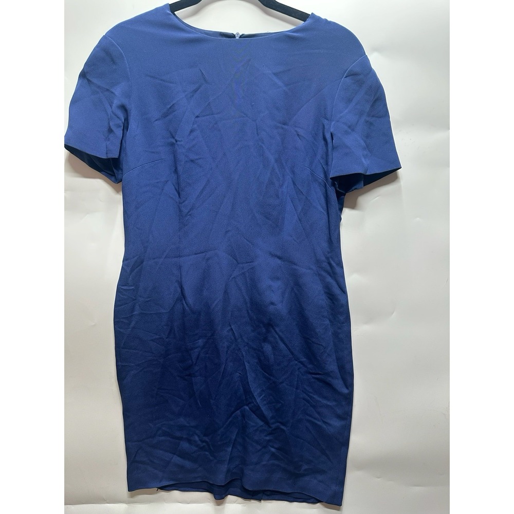 Talbots‎ Size 8 Short Sleeve Blue Dress w Back Zipper